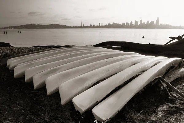 Seattle Uitzicht Stad Met Stedelijke Architectuur Kano — Stockfoto