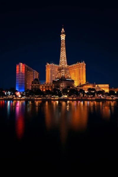 Las Vegas Usa Jan 2020 Pohled Město Pařížským Kasinovým Hotelem — Stock fotografie
