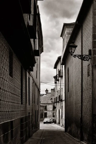 Segovia Gränd Med Gamla Byggnader Gatuvy Spanien — Stockfoto