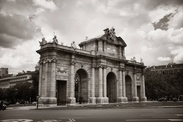 Puerta Alcala Alcala Gate Vue Rapprochée Madrid Espagne — Photo