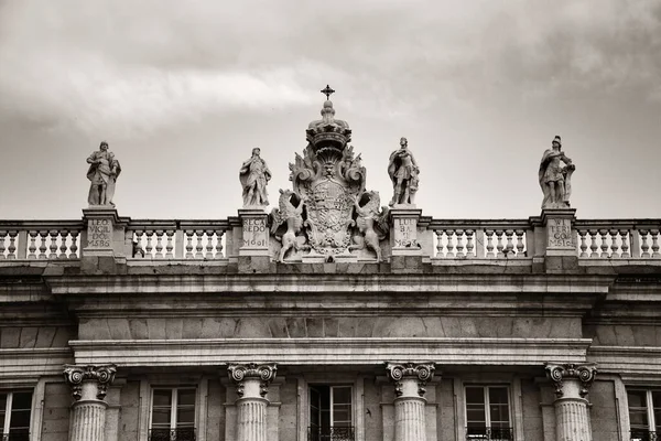 Palais Royal Bâtiment Historique Vue Rapprochée Madrid Espagne — Photo