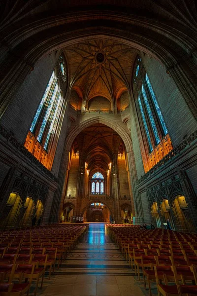 Liverpool Feb 2020 Liverpool Anglican Cathedral Historical Architecture Closeup View — Stock Photo, Image