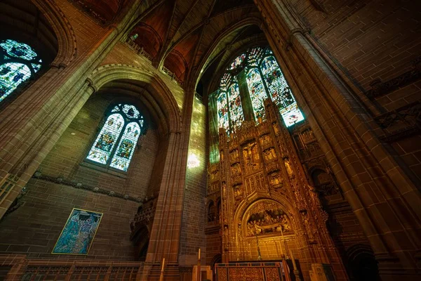 Liverpool Anglican Cathedral Historical Architecture Closeup View England United Kingdom — Stock Photo, Image