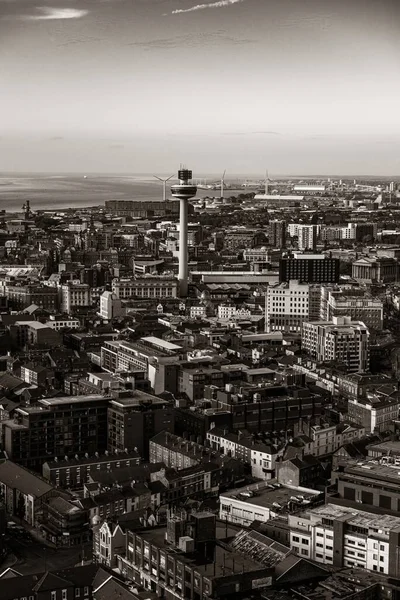 Liverpool Skyline Takutsikt Med Byggnader England Storbritannien — Stockfoto