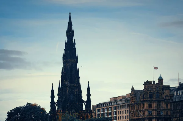 Scott Monument Und Edinburgh Stadtansicht Großbritannien — Stockfoto