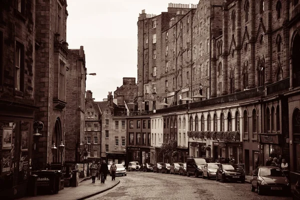 Edinburgh Reino Unido Octubre Vista Calle Ciudad Con Tráfico Octubre —  Fotos de Stock