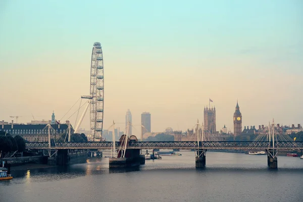 Londres Reino Unido Sep London Eye Thames River September 2013 — Foto de Stock