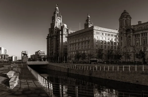 Liverpool Historical Architecture Cityscape City Center England United Kingdom — Zdjęcie stockowe