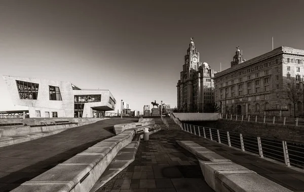 Liverpool Ιστορική Αρχιτεκτονική Cityscape Στο Κέντρο Της Πόλης Στην Αγγλία — Φωτογραφία Αρχείου