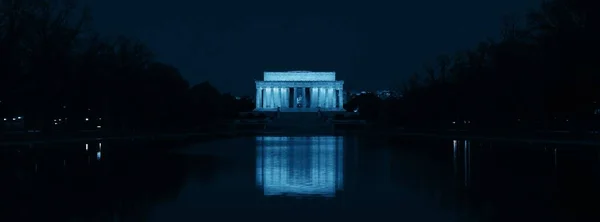 Lincoln Memorial Nationella Monument Natten Washington — Stockfoto