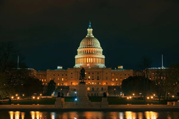 Capitólio Dos Eua Washington Noite — Fotografia de Stock