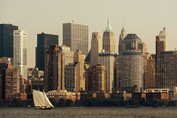 Centrum panorama Manhattanu — Stock fotografie