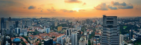 Singapore solnedgang - Stock-foto