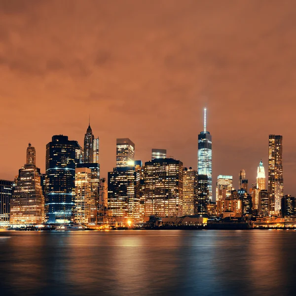 Manhattan di notte — Foto Stock
