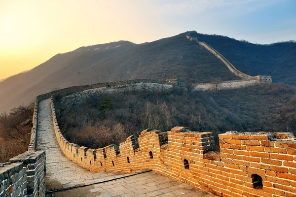 Grote muur zonsondergang — Stockfoto