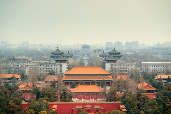 鸟瞰北京城 — 图库照片