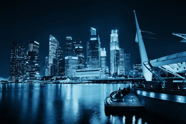 新加坡的天际线 — 图库照片