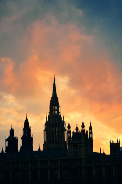 Westminster palats silhuett — Stockfoto