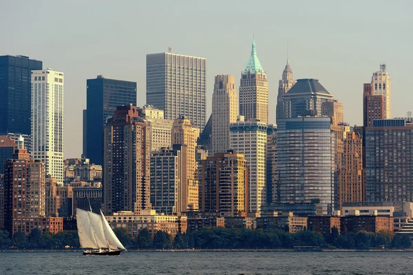 Manhattan centrum horisont — Stockfoto