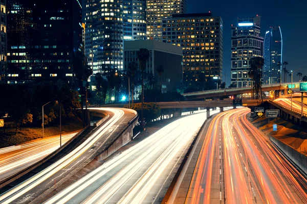 Los Angeles på natten — Stockfoto