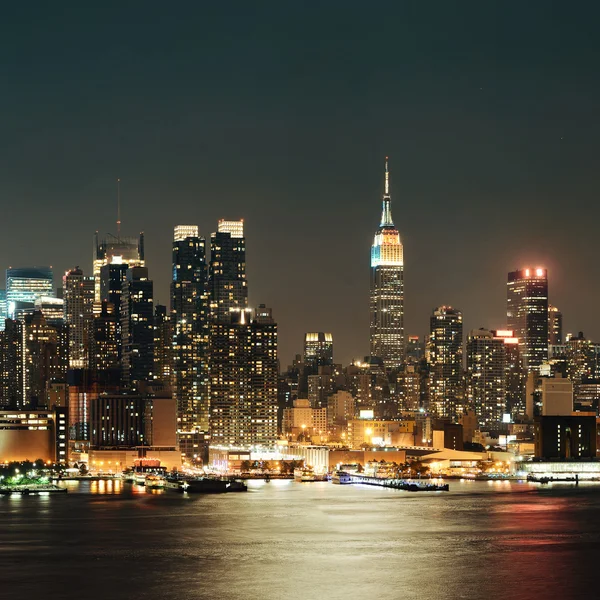 Empire State Binası gece — Stok fotoğraf