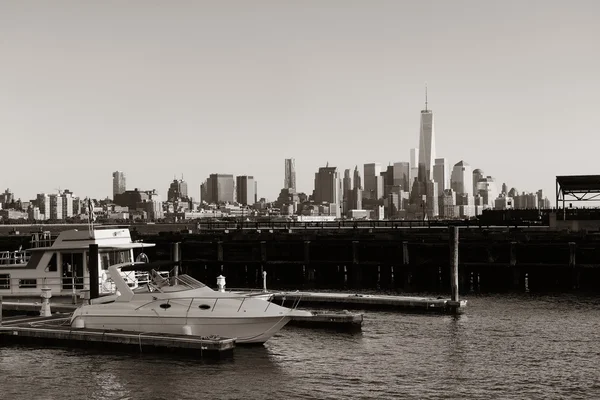 Manhattan centrum horisont — Stockfoto