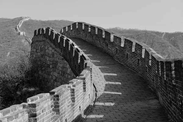 Grote muur in zwart-wit — Stockfoto