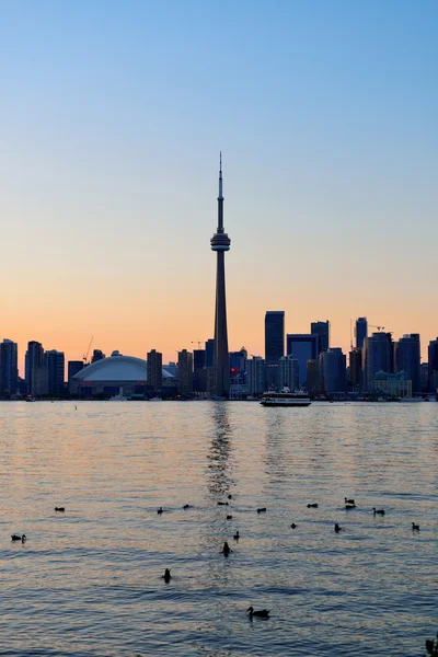 Silhueta skyline cidade Toronto — Fotografia de Stock