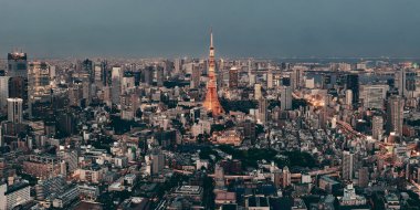 Tokyo Kulesi ve şehir manzarası