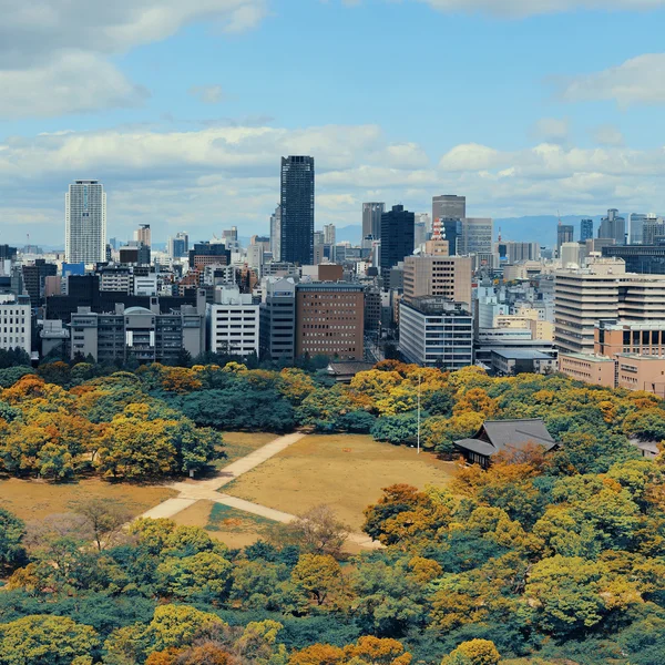Osaka vista de la azotea — Foto de Stock