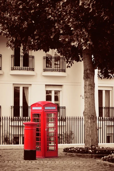 Telephone booth and mail box — Stock Photo, Image