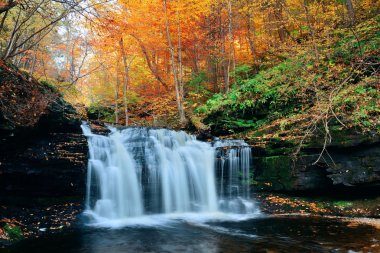Autumn waterfalls clipart
