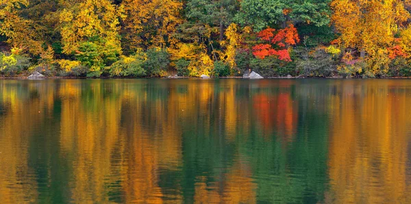 Outono vista lago — Fotografia de Stock