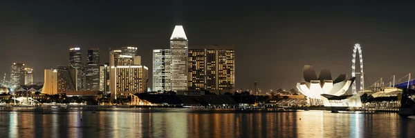 Singapore skyline la nuit — Photo