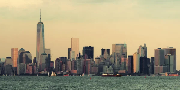 Skyline der Innenstadt von Manhattan — Stockfoto