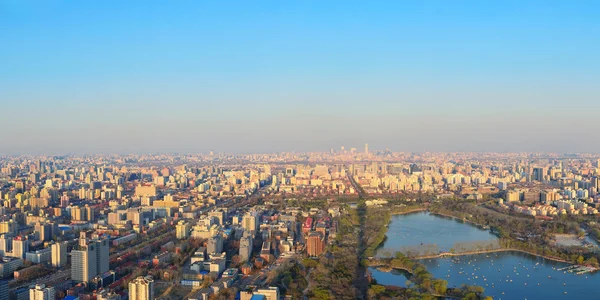 Pekín puesta del sol vista aérea —  Fotos de Stock