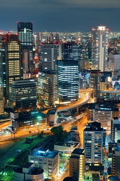 大阪の夜の街並み — ストック写真