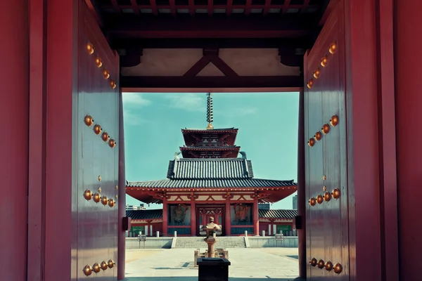 Shitennoji Templo vista — Fotografia de Stock