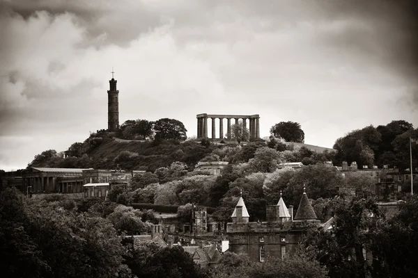 Calton hill with historical ruins — Stock Photo, Image