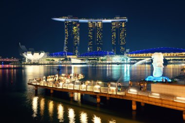 Singapur manzarası görünümü