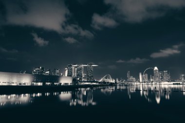 Singapur manzarası görünümü,