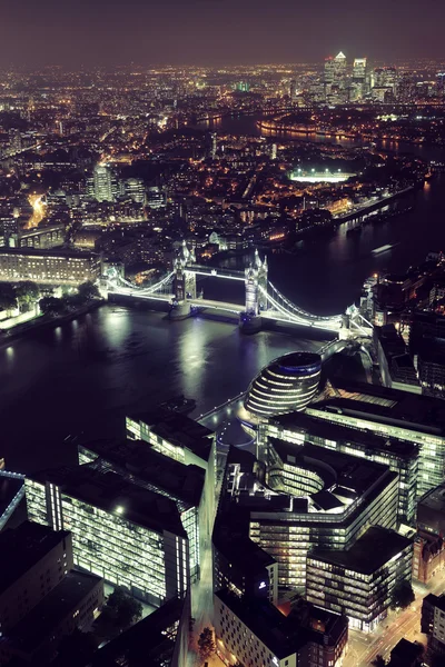 Visão noturna de Londres — Fotografia de Stock