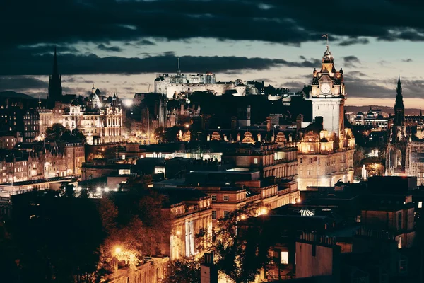 Edinburgh weergave nacht — Stockfoto