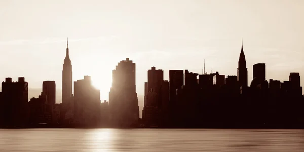 Sílhueta da cidade de Nova Iorque — Fotografia de Stock