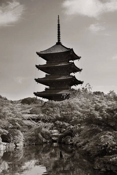 Historisches Gebäude und Garten in Kyoto — Stockfoto