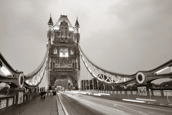 Tower Bridge in bianco e nero — Foto Stock