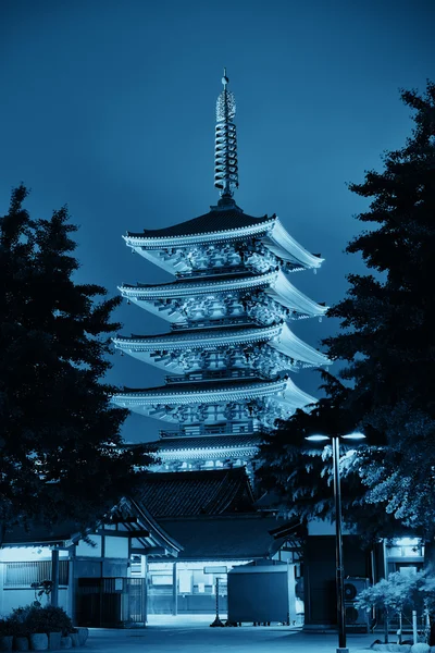 Temple de Tokyo la nuit — Photo