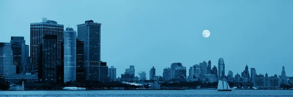 맨하탄 다운 타운 스카이 라인 — 스톡 사진