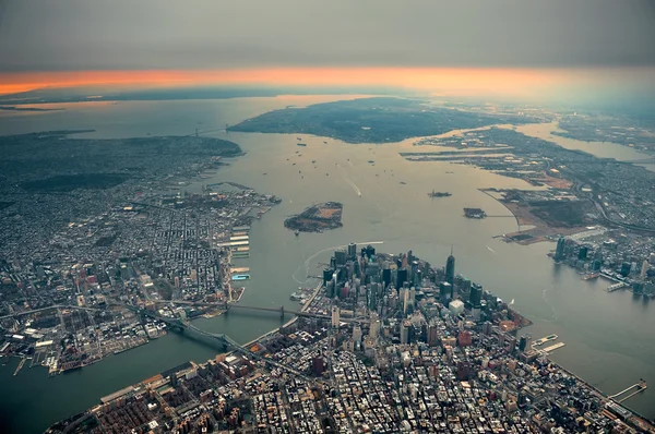 Manhattan vista aérea — Fotografia de Stock