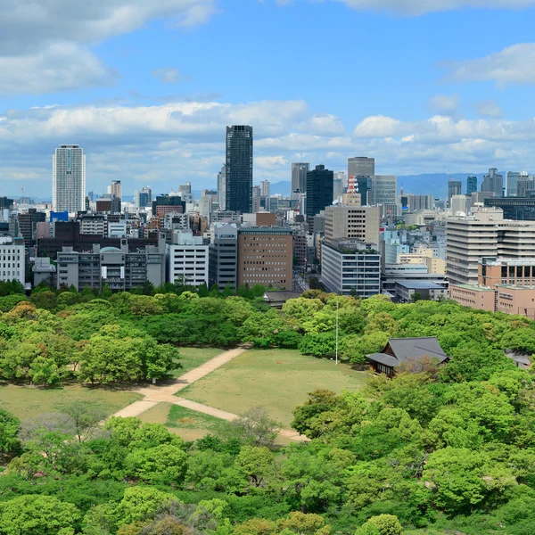 Osaka udsigt over taget - Stock-foto